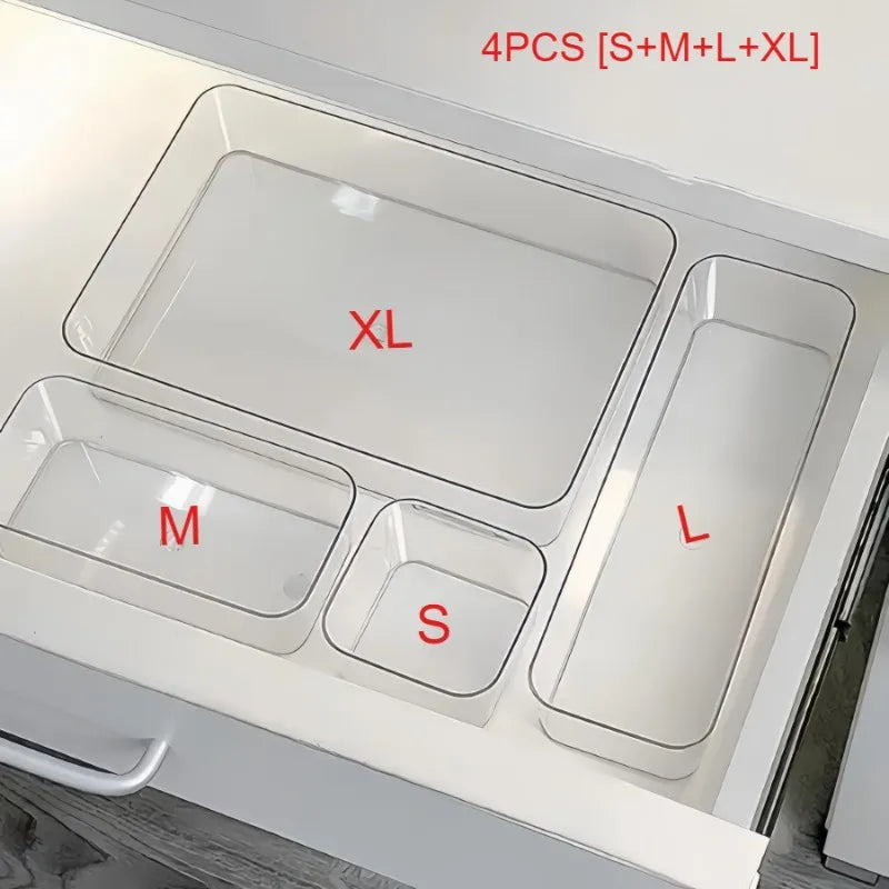 Caja de almacenamiento de cosméticos y papelería, adecuada para maquillaje, suministros de oficina, almacenamiento en el hogar, organizador de escritorio y cajones para el hogar