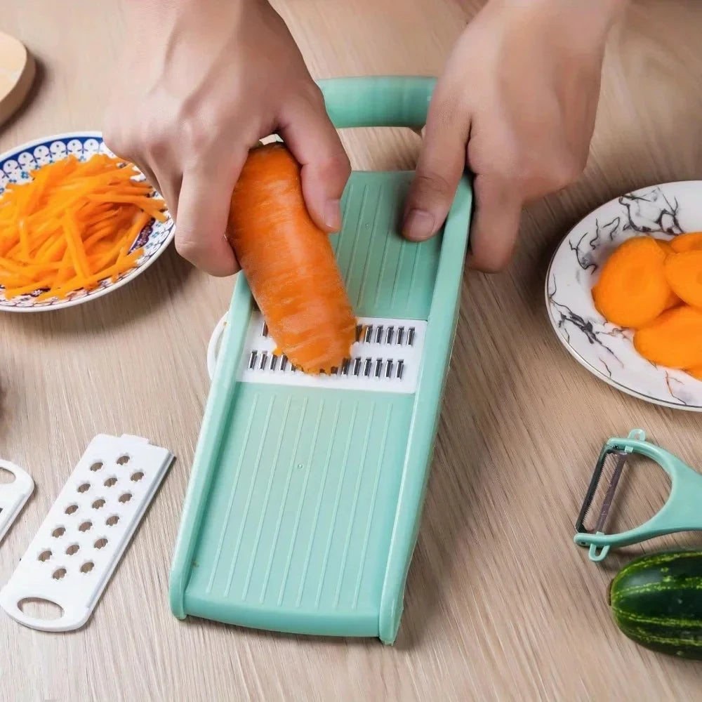 Cortador de Verduras y Frutas Multifuncional, Rallador Manual de Alimentos, Picador de Patatas, Picador de Verduras para el Hogar, Utensilios de Cocina