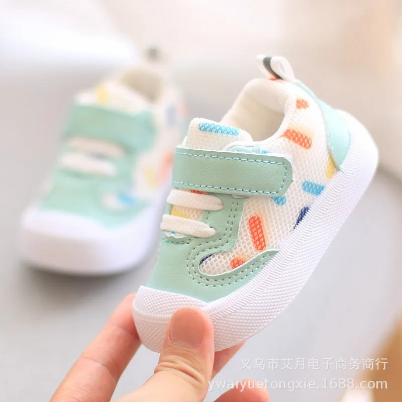 Zapatos Niña Zapatos para caminar de bebé otoño nueva suela suave Zapatos casuales de niño cara de malla zapato deportivo para niña recién nacida Zapatos de bebé Zapatillas