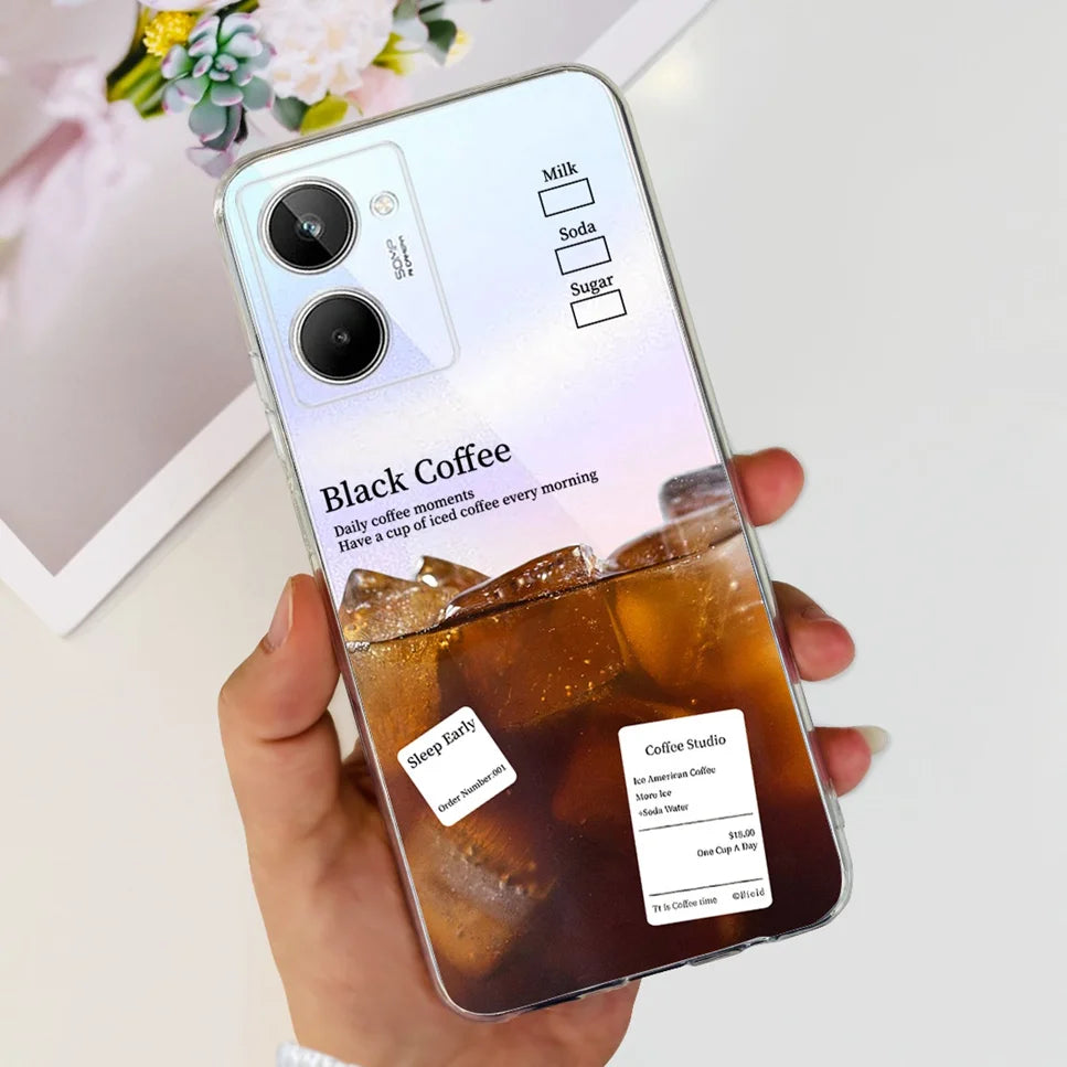 Para Realme 10 4G RMX3630 funda de teléfono suave de silicona TPU a prueba de golpes para Realme 10 funda protectora trasera con diseño de dibujos animados bonitos