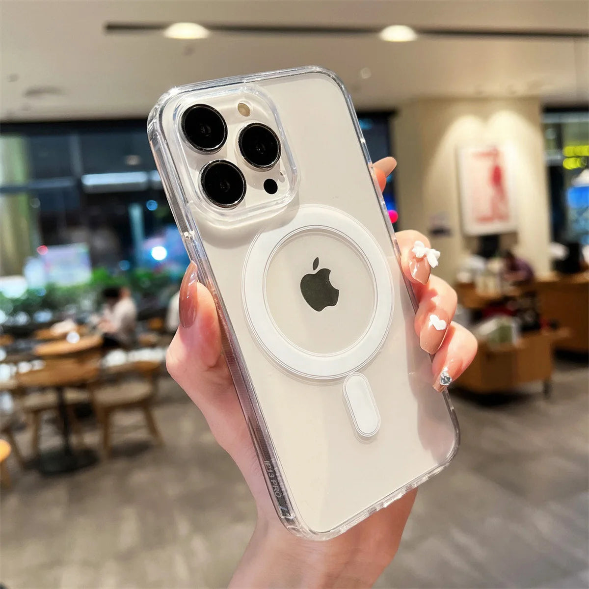 Funda de teléfono magnética transparente para iPhone 17 Pro Max 16 13 11 15 14 12 17 Air 17Promax Funda de silicona suave a prueba de golpes