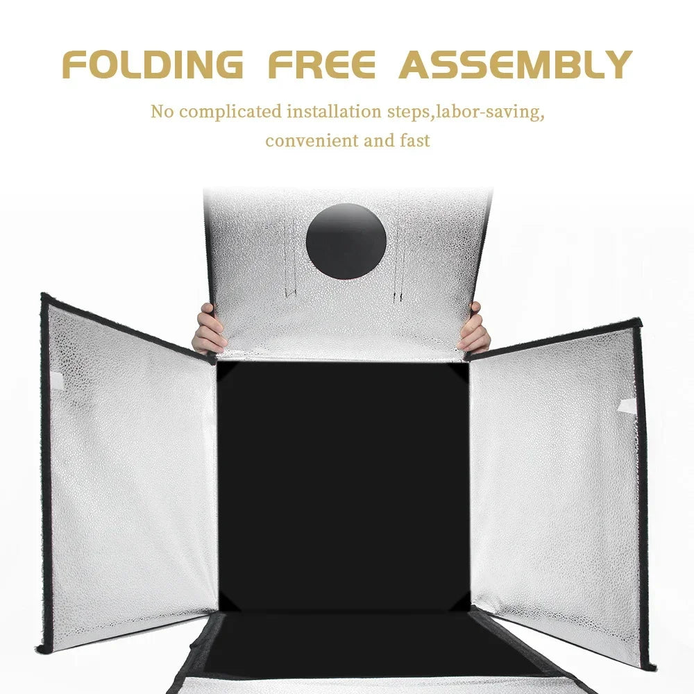 Caja de estudio fotográfico, caja de luz portátil para disparar en mesa, telón de fondo de PVC, tienda de fotografía, Softbox, conjunto de exhibición de 30/40/45/65/80cm