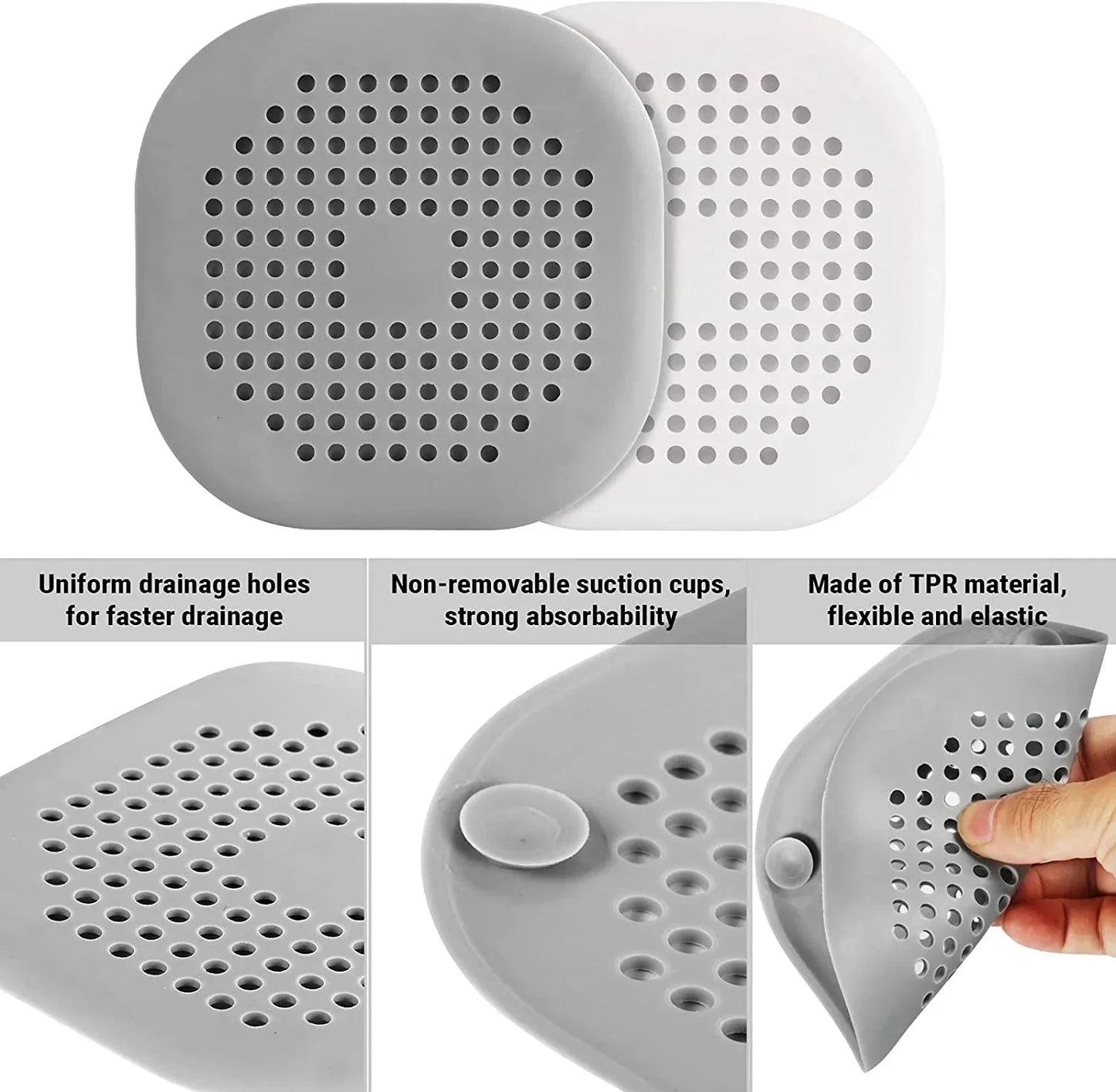 Tapón de silicona para desagües de cocina y baño, filtro de agua para bañera, accesorios para el hogar, atrapapelos para ducha y fregadero