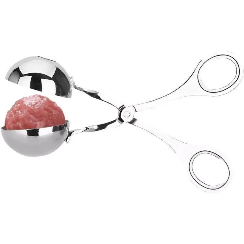Herramienta para hacer bolas de carne, Clip redondo de acero inoxidable, cuchara moldeadora de bolas de arroz, molde para hacer albóndigas, utensilio de cocina relleno antiadherente