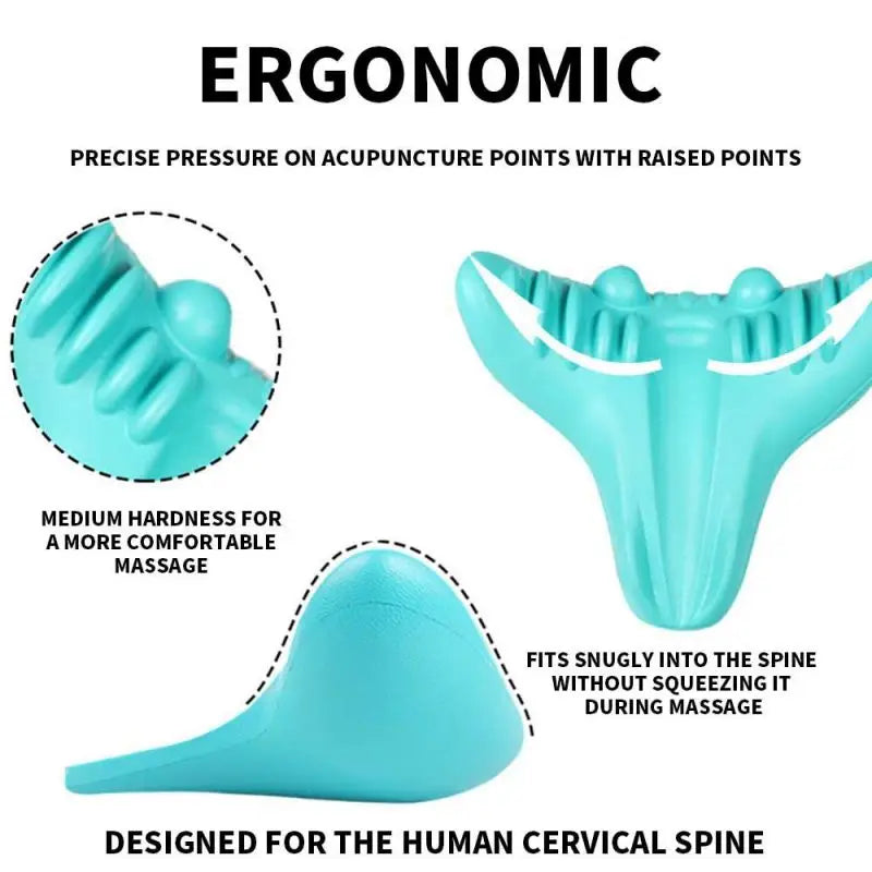 Camilla relajante para cuello y hombros, dispositivo de tracción quiropráctica Cervical, almohada de masaje para aliviar el dolor, alineación de la columna Cervical