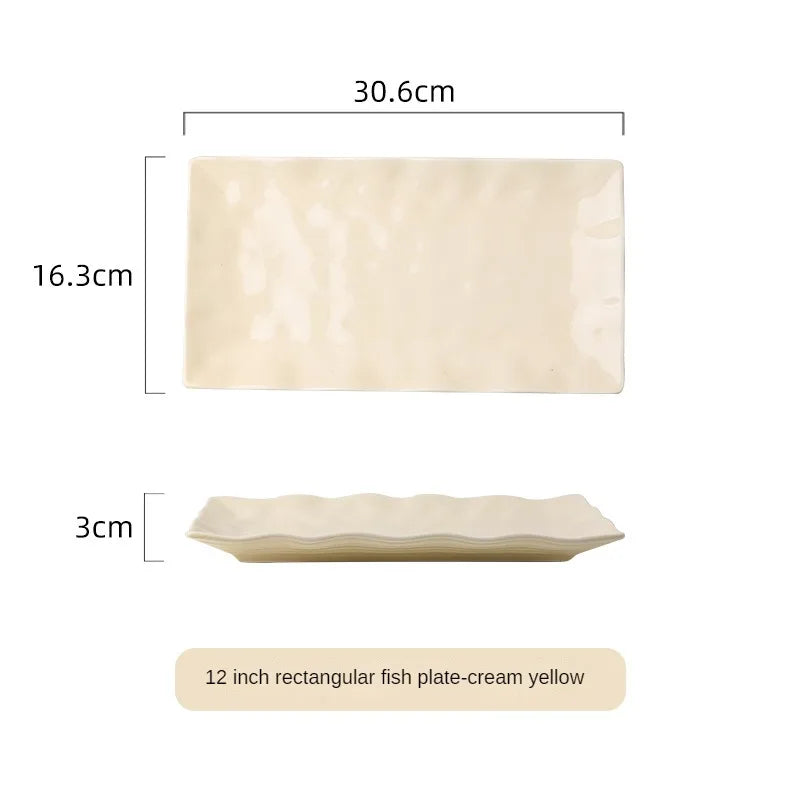 Juego de cuencos y platos de cerámica de estilo nórdico para uso doméstico, alta belleza, Simple, crema, vajilla de cerámica, nuevo