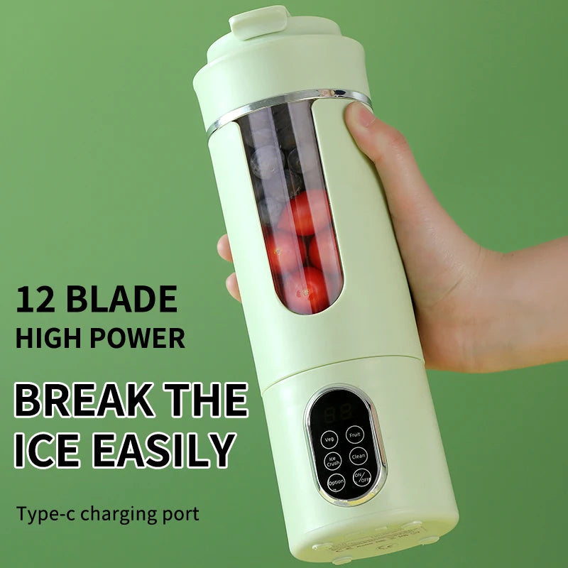Exprimidor Portátil, Licuadora Multifuncional, Exprimidor con Carga USB, Adecuado para Hacer Smoothies, Batidos y Jugos de Frutas