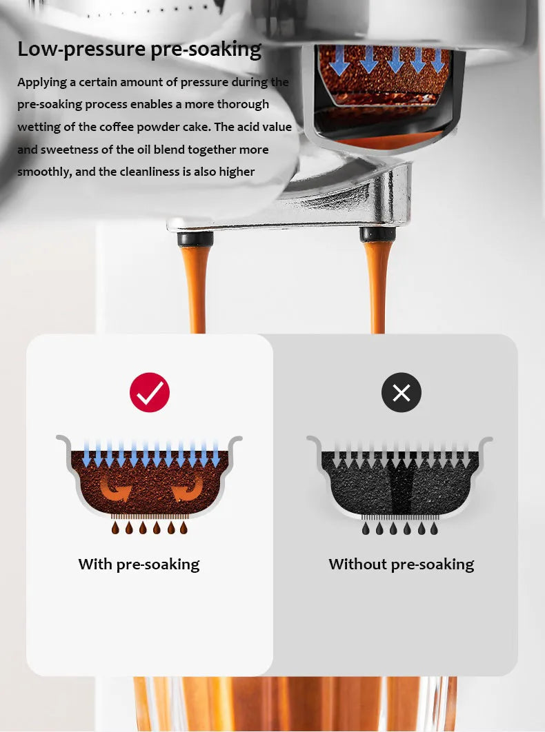 Cafetera Espresso con bomba italiana de 220V, cafetera automática para espumar espuma de leche para uso doméstico