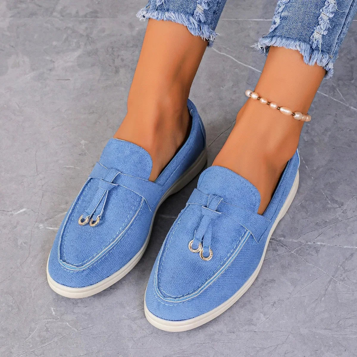 Zapatos de Mujer Cómodos de Primavera y Otoño, Talla Grande, Suela Suave, Estilo Británico, Zapatos Planos de Moda, Zapatos Casuales Cómodos
