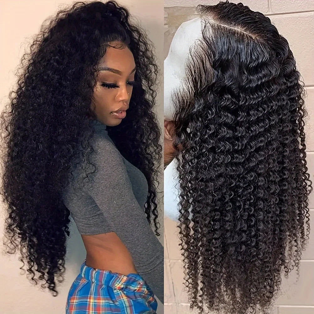 Peluca BOB de onda profunda, cabello humano 13x4 HD, pelucas frontales de encaje rizado, cabello humano prearrancado y Go, BOB Frontal corto y rizado sin pegamento