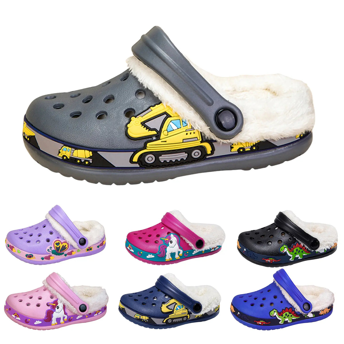 Zuecos de EVA con punta cerrada para niños, con dibujos animados, para verano, antideslizantes, con suela suave y transpirable, para bebés, niños y niñas, para interiores, exteriores y playa.