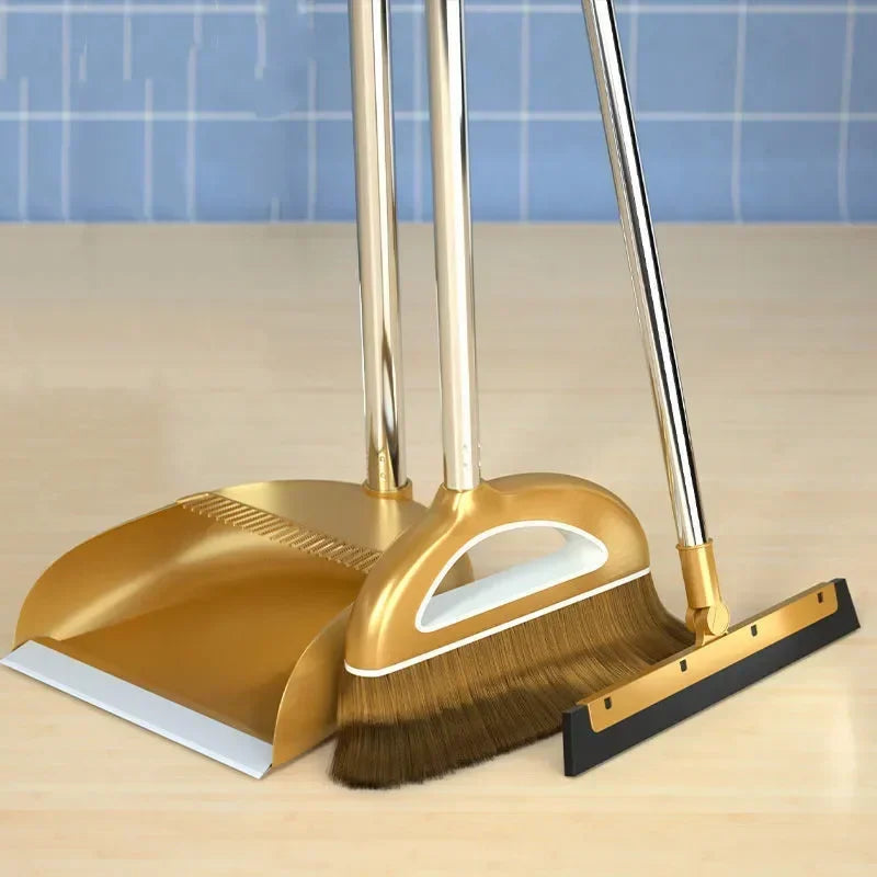 Juego de escoba mágica y recogedor de plástico, herramientas de limpieza, limpiaparabrisas para suelos, accesorios para el hogar, cepillo para polvo de barrido multifunción