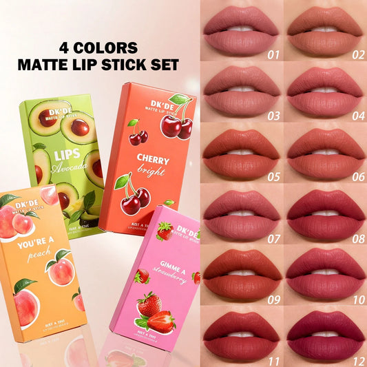 Set de Lápices Labiales de 3 Colores, Color Duradero, Resistente a la Transferencia, Apto para Todos los Estilos de Maquillaje