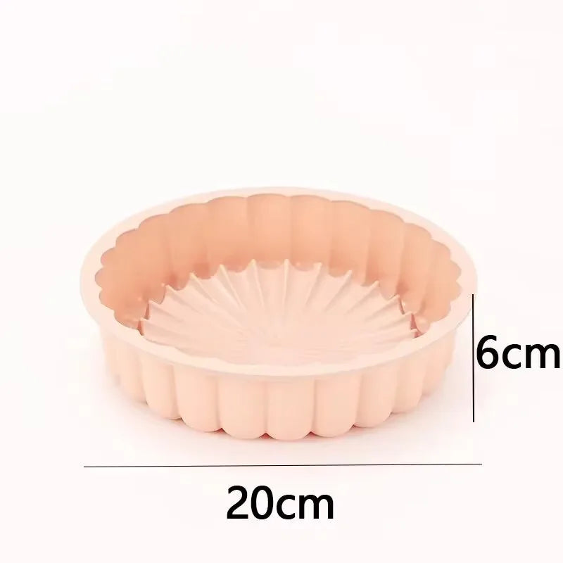 Molde de silicona para pastel, multifuncional, redondo, resistente a altas temperaturas, DIY, 1 ud.