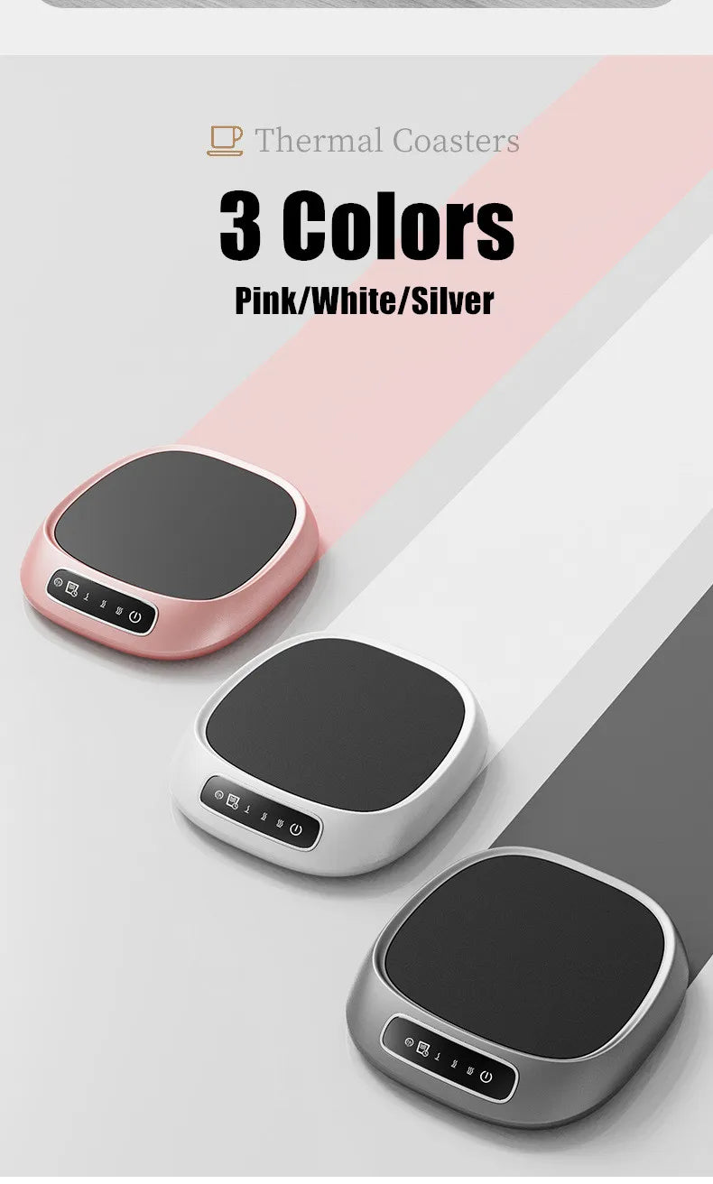 Posavasos Térmico USB con Ajuste de 3 Velocidades para Uso Doméstico, Mantiene una Temperatura Constante de 55 Grados