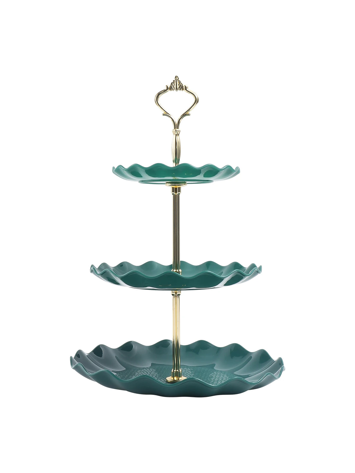 Soporte Redondo de Doble Capa para Pasteles y Dulces, Plato de Frutas para Bodas y Fiestas, Bandeja Decorativa para el Hogar, Exquisito