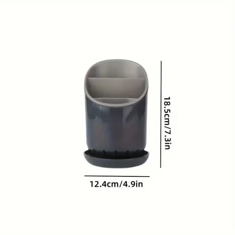 Soporte de almacenamiento de plástico, estante de secado de cocina para vajilla, cuchillo, cuchara, tenedor, contenedor de drenaje, organizador, herramienta de mesa, 1 ud.