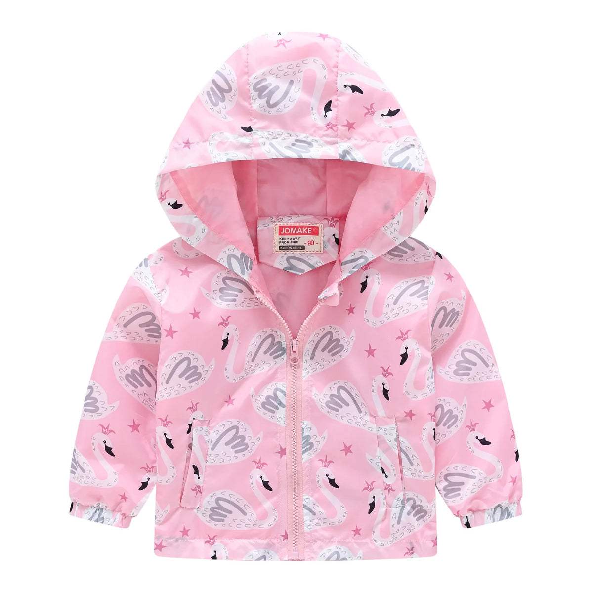 Chaqueta impermeable con capucha para niños y niñas, cortavientos con cremallera y estampado de dinosaurio de dibujos animados, a la moda, novedad