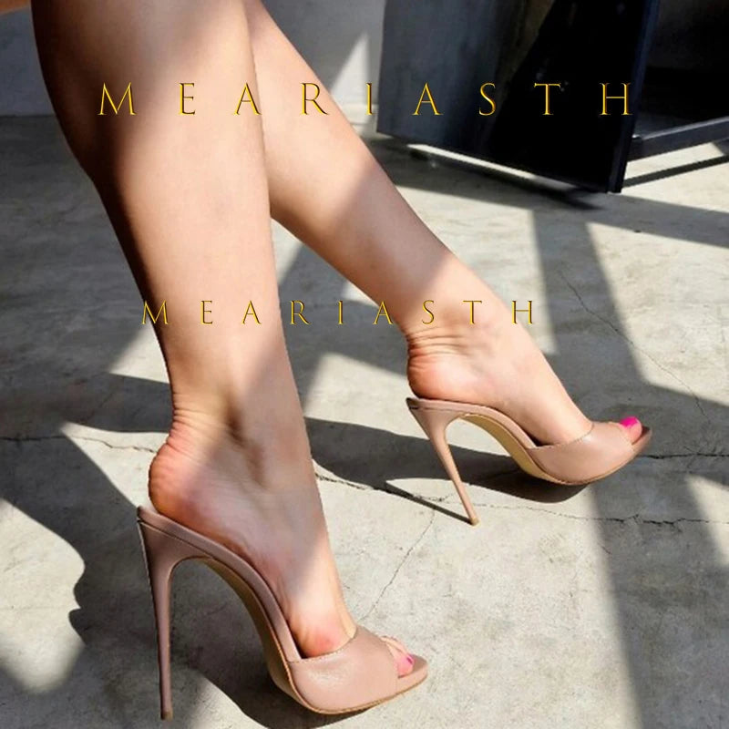 Zapatillas de tacón alto para mujer, sandalias transparentes con punta abierta, tacones de aguja, sandalias de mujer, zapatos de verano