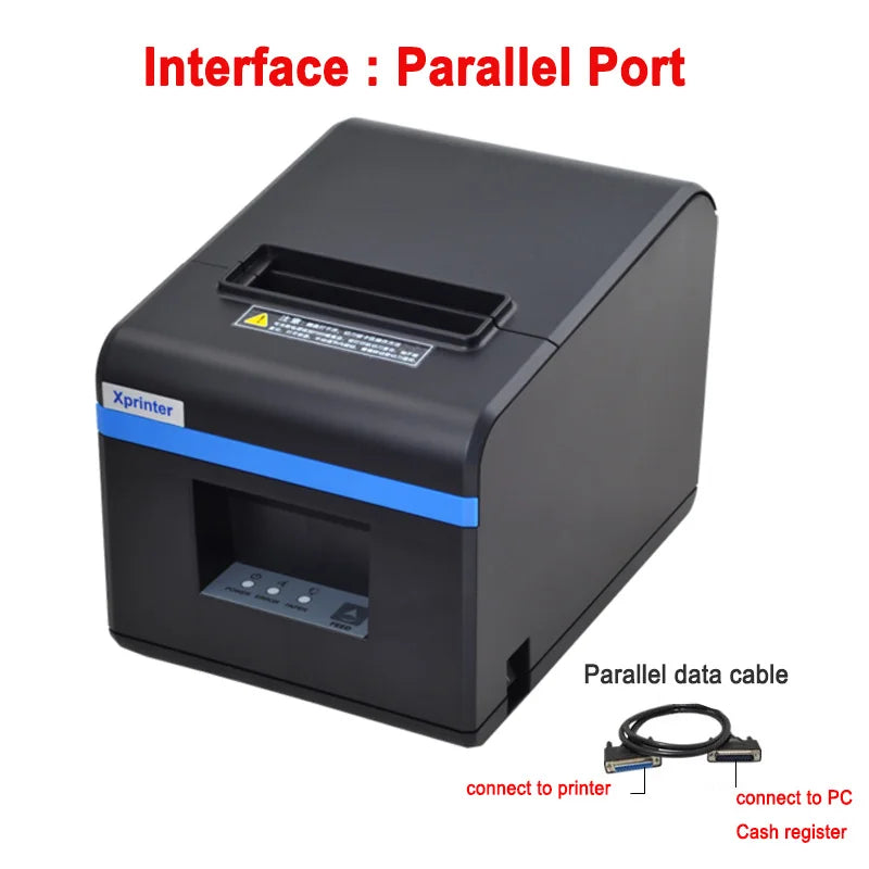 Impresora térmica de recibos Xprinter de 80mm con cortador automático velocidad de impresión de 200 mm/s con USB + Ethernet/Bluetooth/wifi XP-N160II 80T T80A