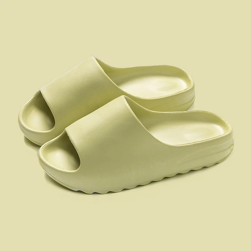 Zapatillas de hombre, sandalias para el hogar, parejas, suelas gruesas para el hogar, sandalias suaves antideslizantes y resistentes al desgaste, tobogán yzy de coco para interiores