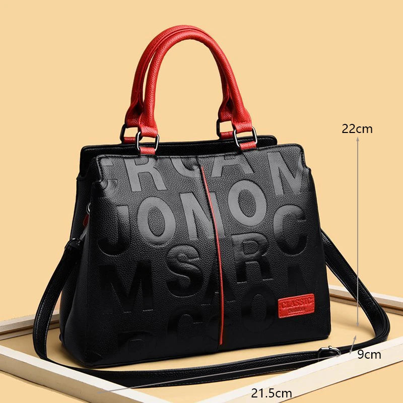Bolsos cruzados informales de cuero PU para mujer, bolso de mano de diseñador de lujo, bolso de hombro de viaje de gran capacidad