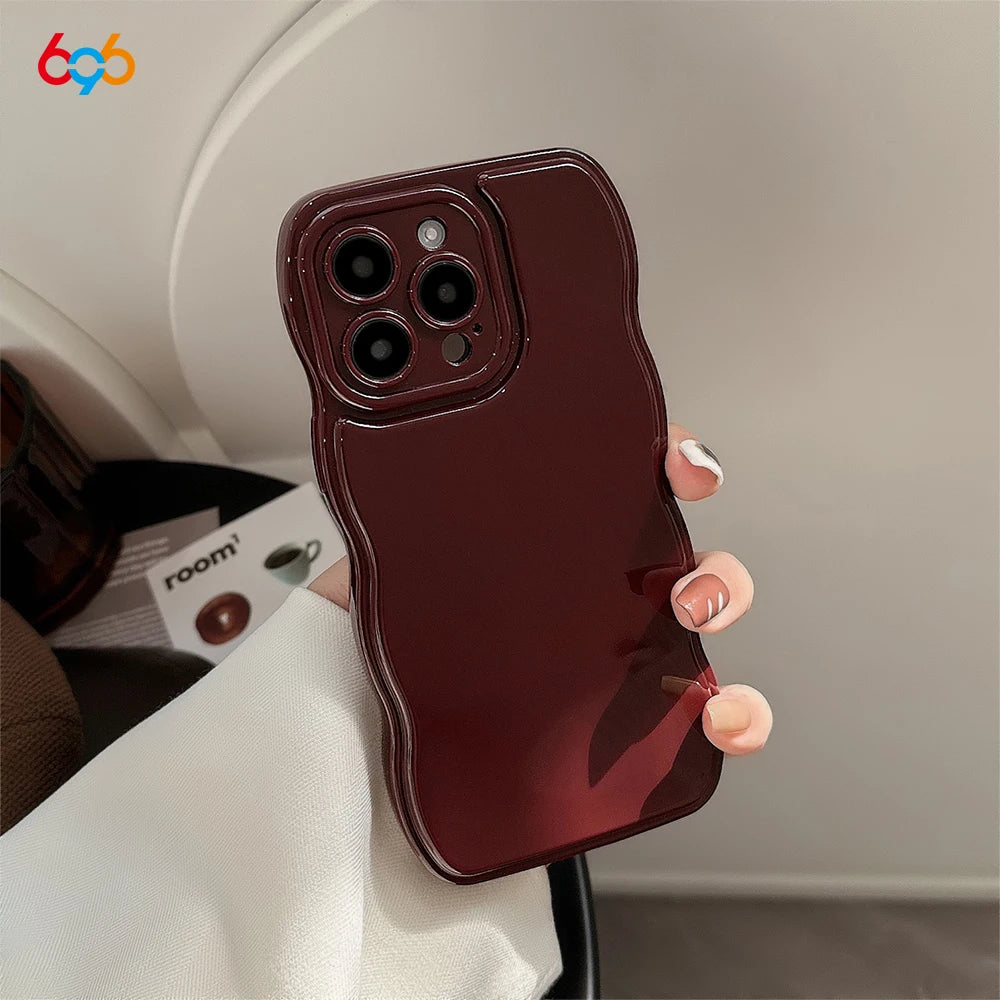 Nueva funda de teléfono ondulada para hombres y mujeres para iPhone 12 13 14 15 16 Pro Max a prueba de golpes disipar el calor fundas blandas de silicona carcasa protectora