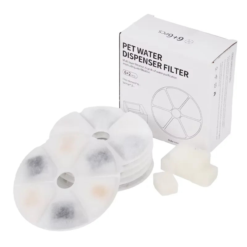 Fuente de agua automática para mascotas de 2,5 L con luz LED, ventana visible y antideslizante, dispensador de agua de filtración múltiple para perros y gatos