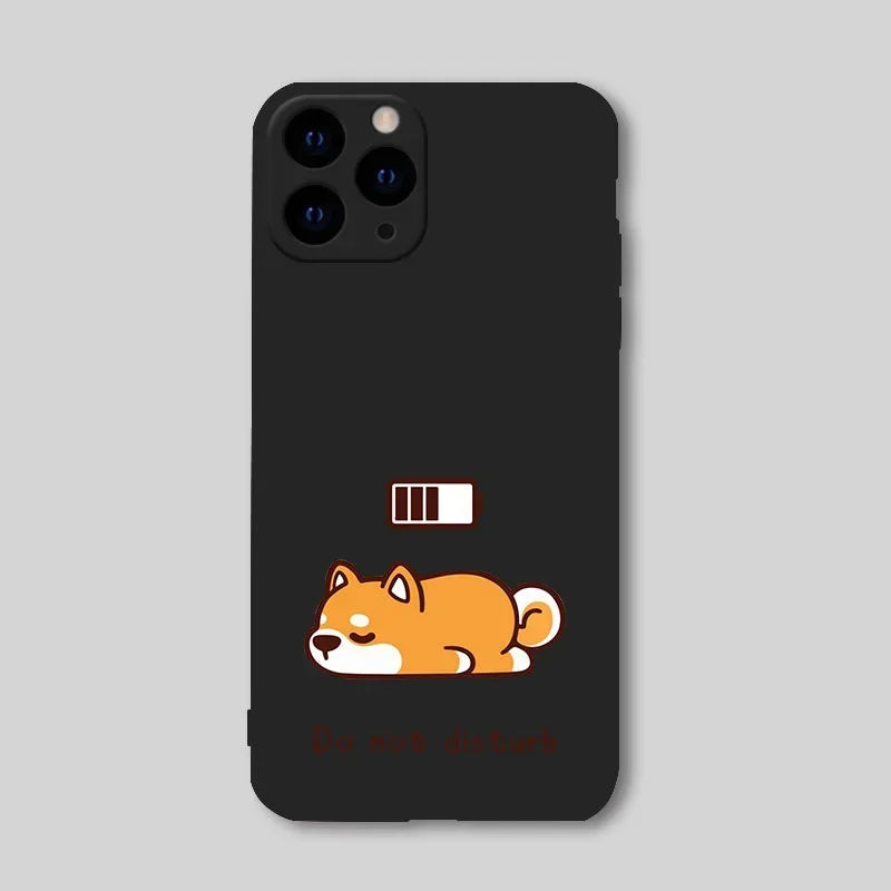 Funda de teléfono divertida con diseño de perro Panda para iPhone 17 14 15 12 11 13 16 Pro Max Mini 7 8 Plus SE, funda transparente de Animal bonito