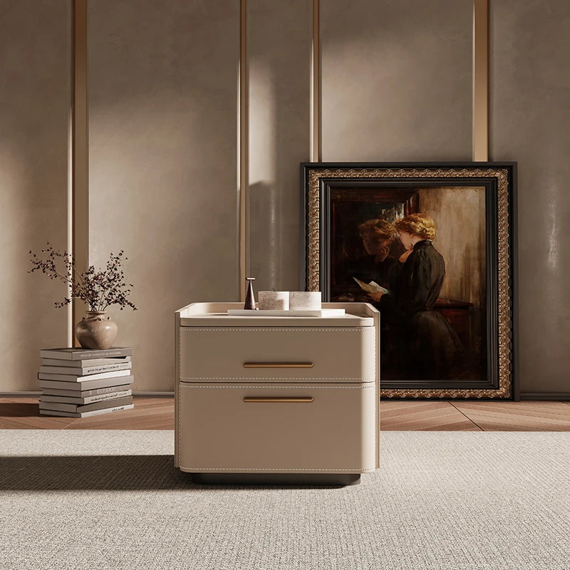 Mesita De Noche De almacenamiento De lujo, cajón Simple estético, mesita De Noche italiana, Mesitas De Noche nórdicas De moda, muebles De dormitorio