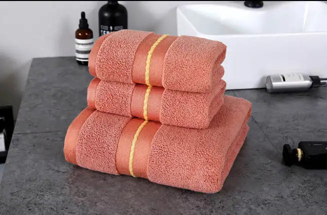 Toalla de algodón puro, toallas absorbentes para adultos, Color sólido, toalla de ducha de mano suave y absorbente para la cara, 34x74cm