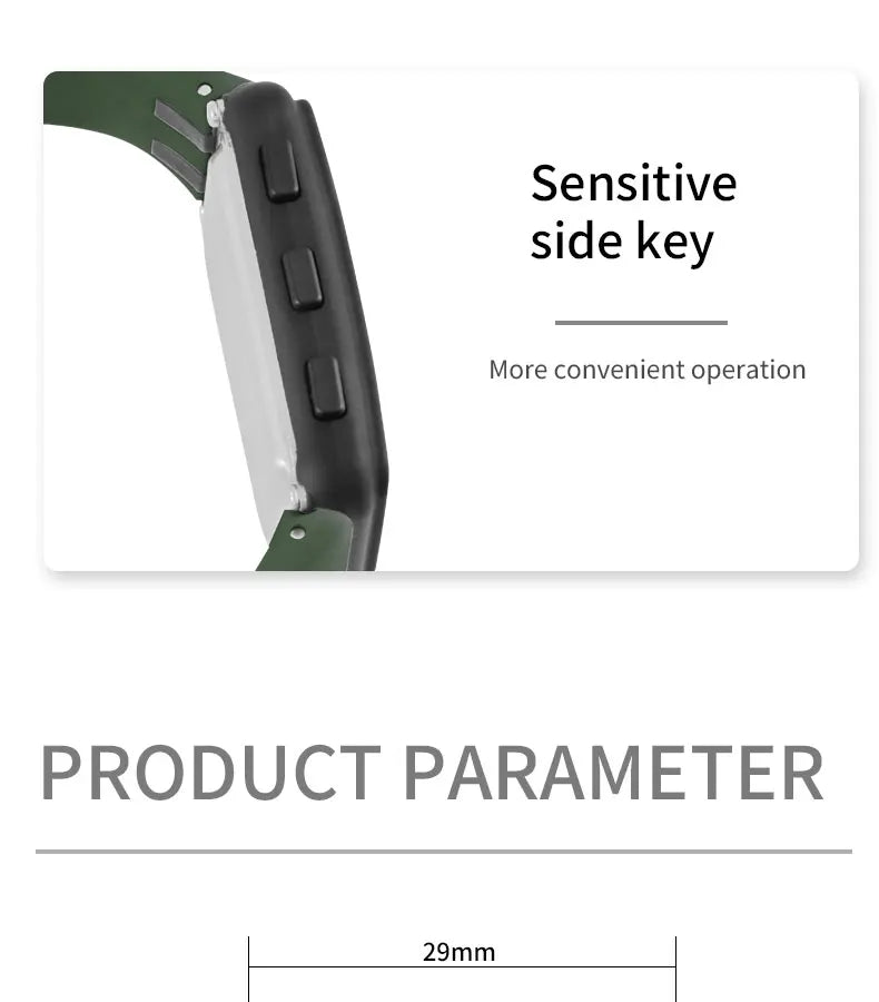 2025 Reloj electrónico deportivo rectangular para hombre, resistente al agua, alarma de luz nocturna, reloj Digital ligero y portátil para hombre