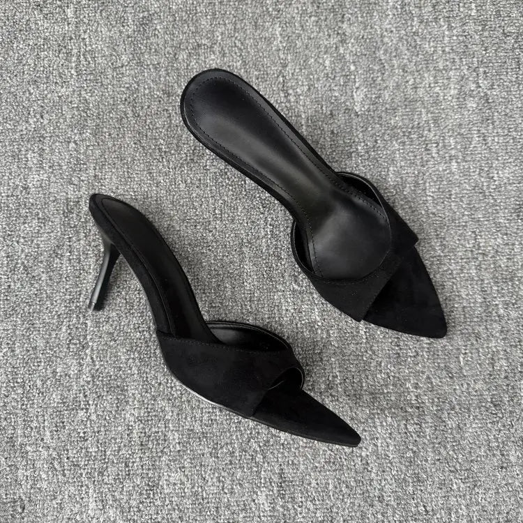 Nuevas sandalias sexys de tacón alto y fino para mujer, estilo callejero, para fiesta, sandalias de stripper, de verano, con punta abierta, fáciles de poner.