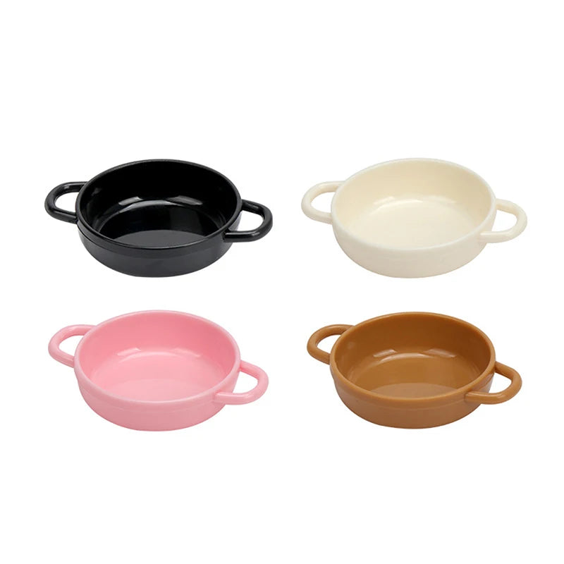 Mini olla para casa de muñecas, modelo de casa de muñecas en miniatura, utensilios de cocina decorados, accesorios para casa de muñecas, 1 ud.
