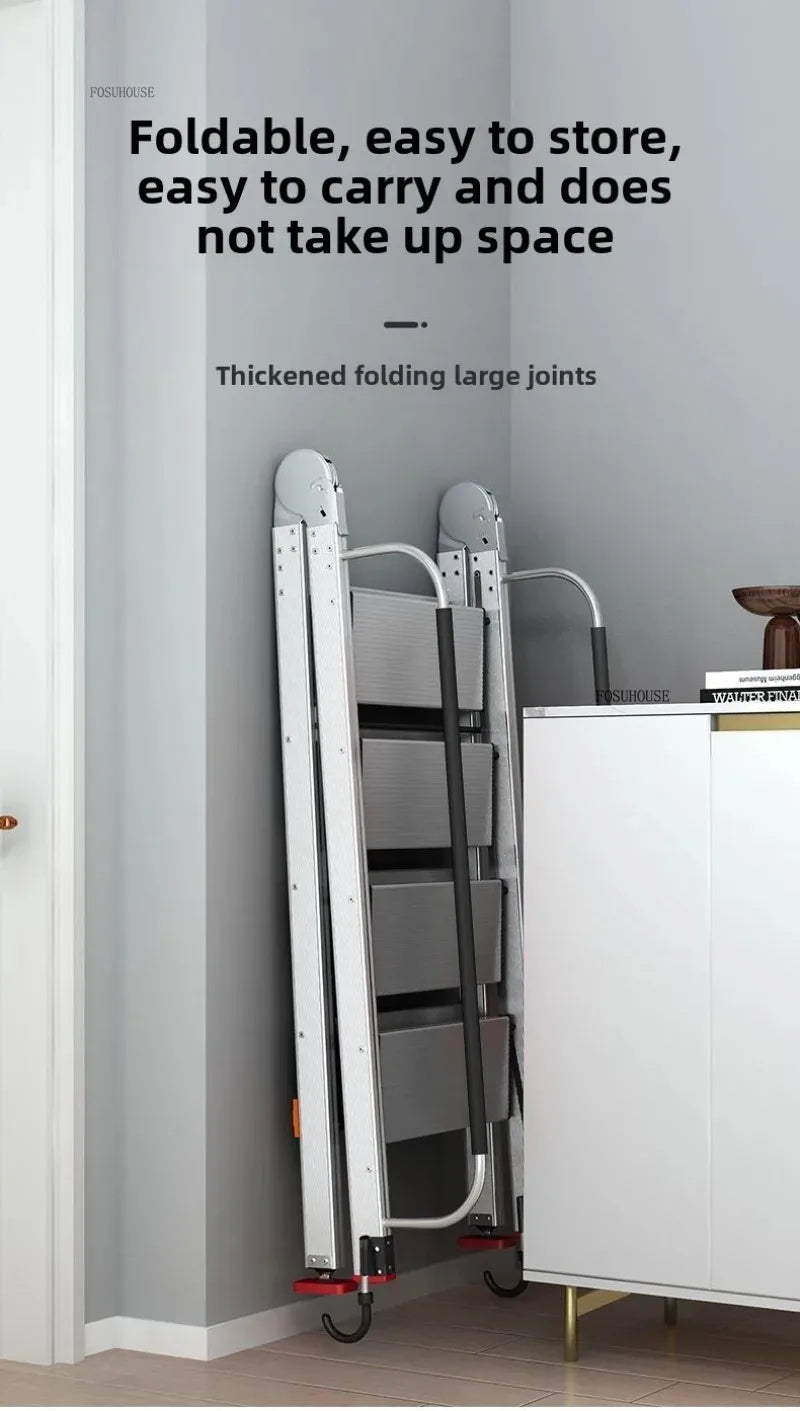 Portable Folding Ladder Household Aluminum Alloy Ladders Straight Ladder Home Furniture Escalator Mobile Climbing Stairs y