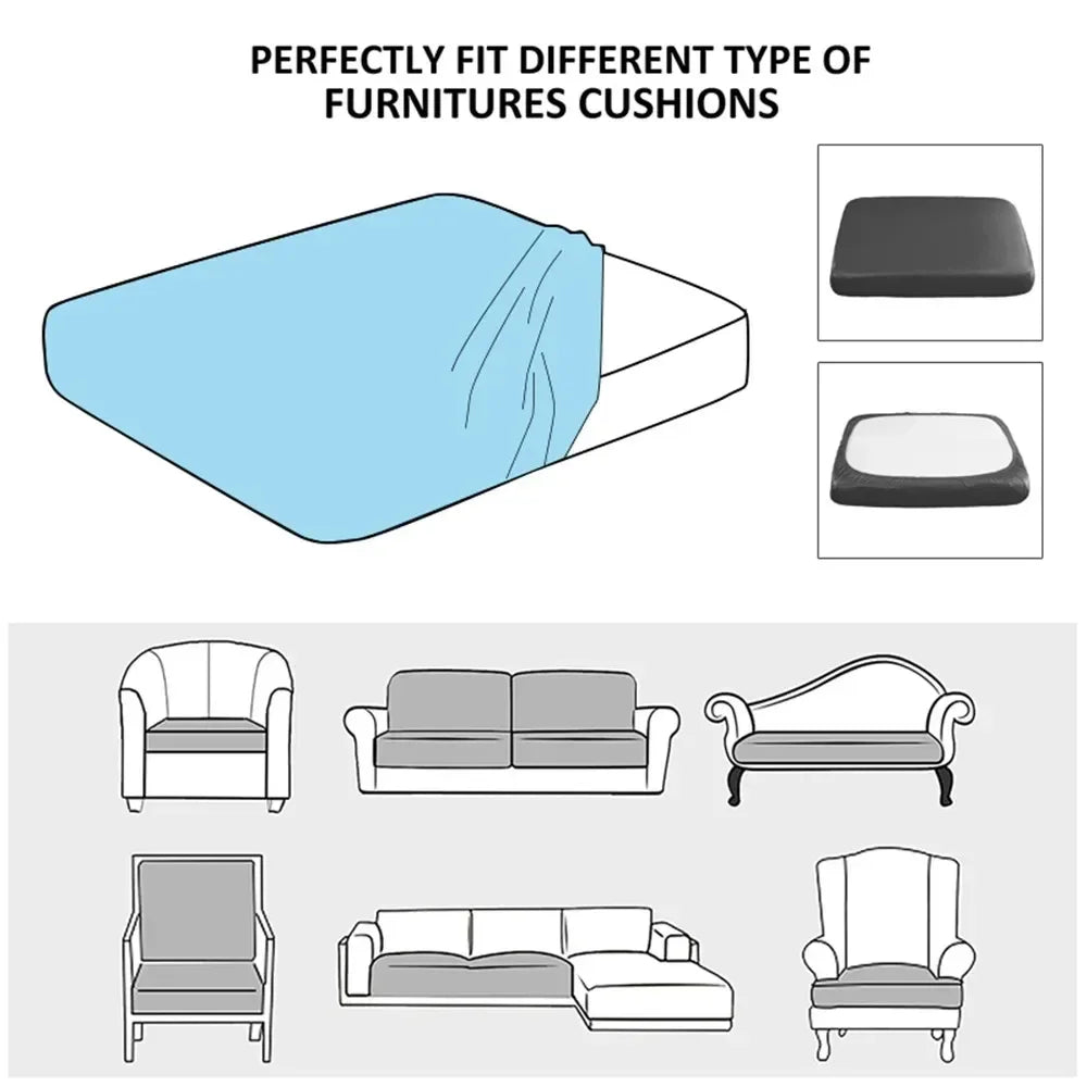 Fundas para cojines de asiento de sofá de terciopelo elástico para sala de estar, cojín Chaise Longue, fundas de sofá para muebles en forma de L de esquina de lujo