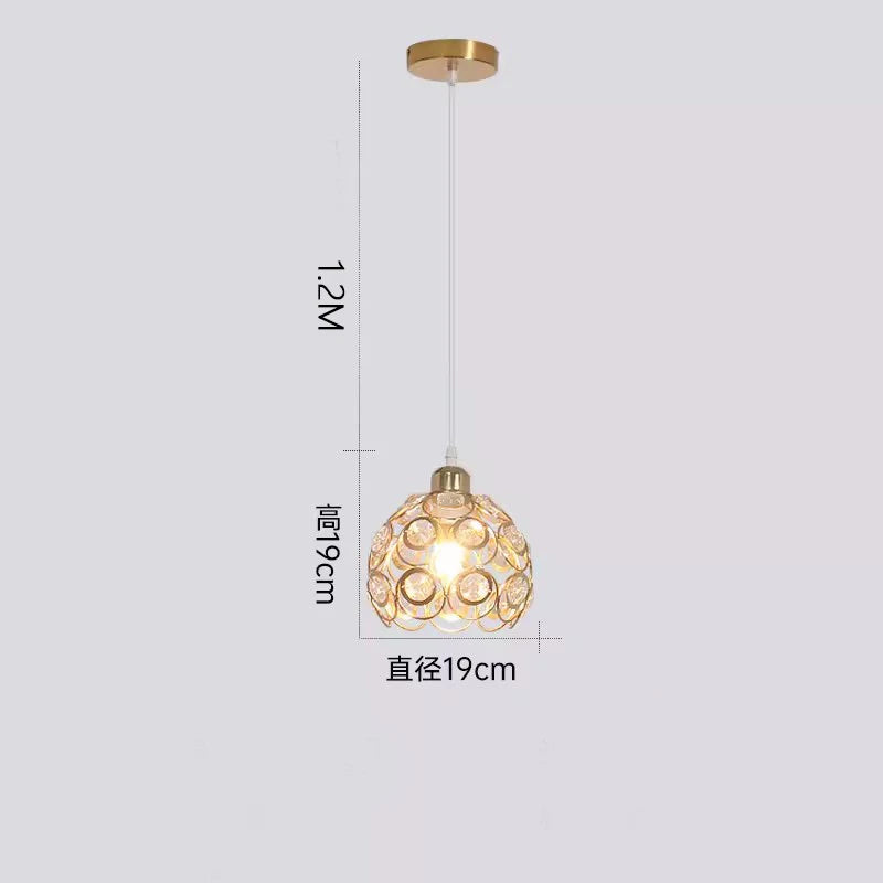 Lámpara Led de cristal para pasillo, balcón, luz de techo, estilo nórdico, personalidad, candelabro pequeño creativo, lámparas de entrada