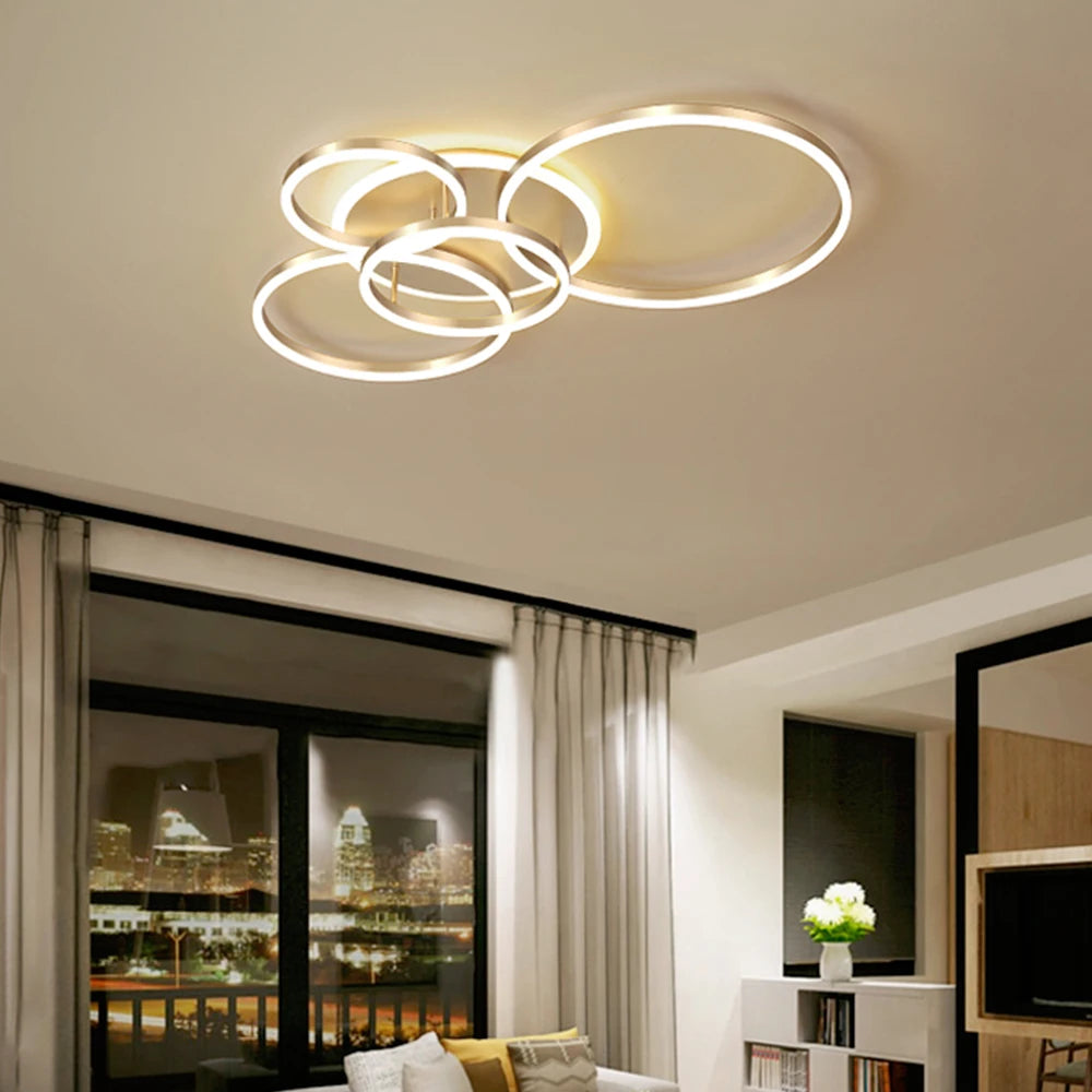 Lámpara de techo LED moderna, iluminación para el hogar, sala de estar, estudio, dormitorio, lámpara de techo regulable, iluminación interior, lámparas de decoración