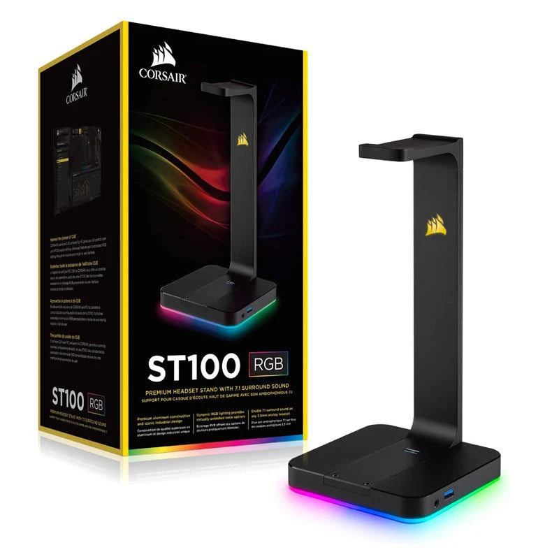 CorsairHS80 RGB inalámbrico/HS80 RGB con cable/Hs80MAx auriculares para juegos negros o blancos y CORSAIR RGB ST100