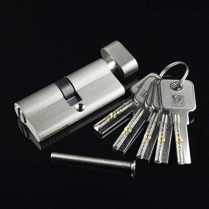 Cilindro de cobre de alta calidad, cerradura de cilindro para puerta exterior, cerradura de entrada, cerradura de puerta de cilindro, 5 llaves, cerradura de puerta de 50MM-120MM