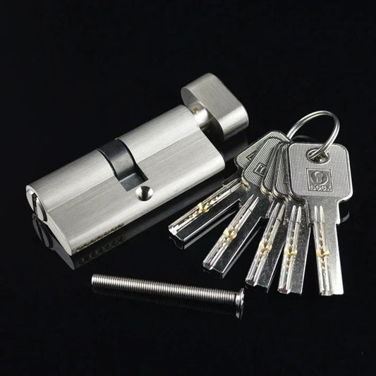 Cilindro de cobre de alta calidad, cerradura de cilindro para puerta exterior, cerradura de entrada, cerradura de puerta de cilindro, 5 llaves, cerradura de puerta de 50MM-120MM
