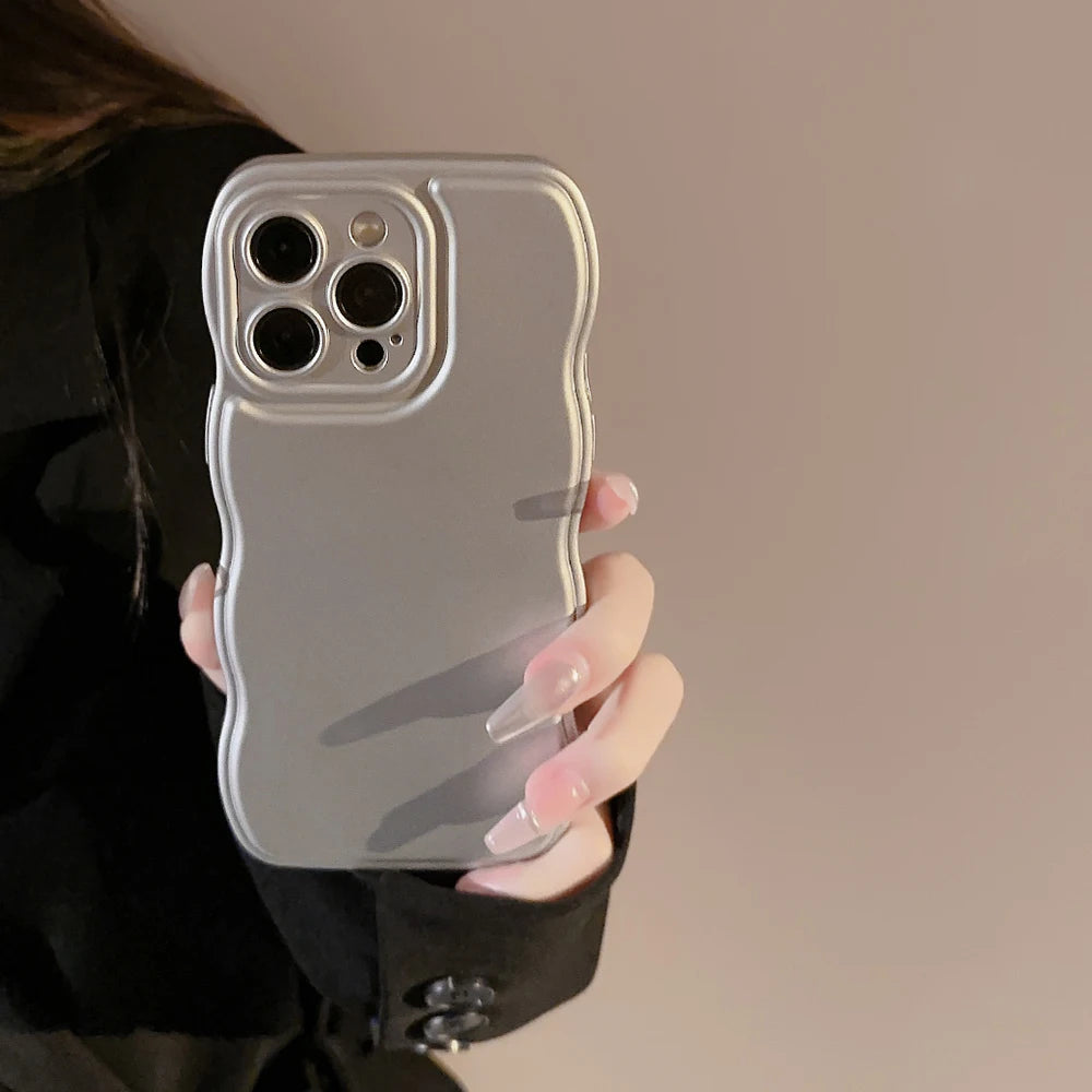 Nueva funda de teléfono ondulada para hombres y mujeres para iPhone 12 13 14 15 16 Pro Max a prueba de golpes disipar el calor fundas blandas de silicona carcasa protectora