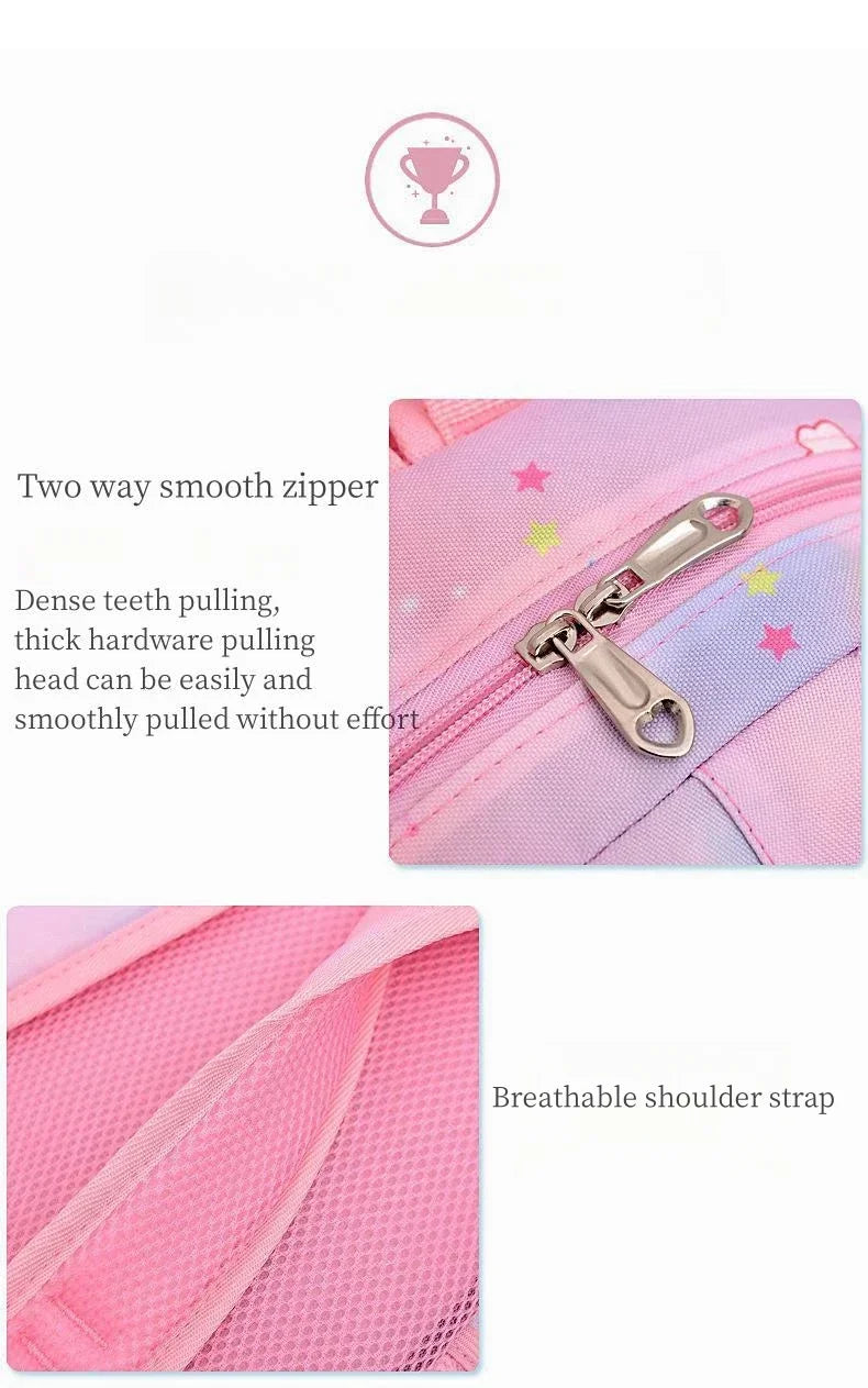 Nueva mochila para niños, bonita mochila escolar con estampado de sirena y unicornio de dibujos animados, mochila escolar ligera para guardería
