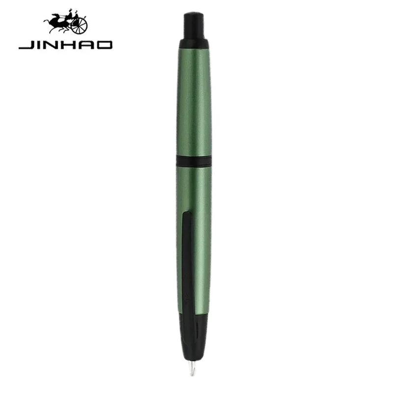 JINHAO 10 pluma estilográfica de prensa, punta retráctil EF/F de Metal con Clip, convertidor de pluma de tinta para escribir, suministros escolares, papelería PK A1 A2