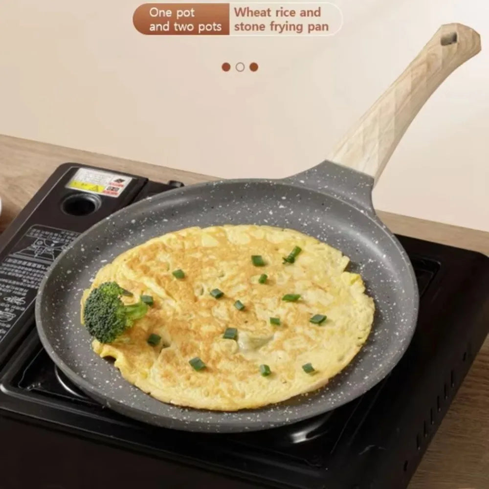 Olla para panqueques japonesa duradera de 6/8/10 pulgadas, sartén antiadherente fácil de limpiar, cocina para desayuno, Cocina de Inducción de Gas