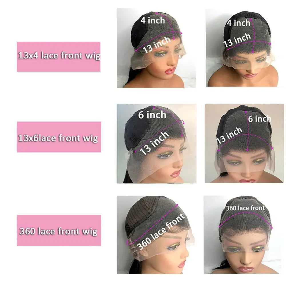 Peluca de Cabello Humano Virgen Brasileño con Ondas Naturales, Cierre Frontal de Encaje HD, Peluca 360, 13x4, 13x6, 5x5, 180% 200% de Densidad, 16-40 Pulgadas, Nudos Pre-Decolorados