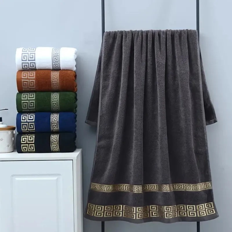 Juego de toallas de algodón con letras bordadas S - 1/2/3 piezas, toallas de mano suaves y absorbentes de jacquard para lavar la cara y las manos, para baño, gimnasio, spa
