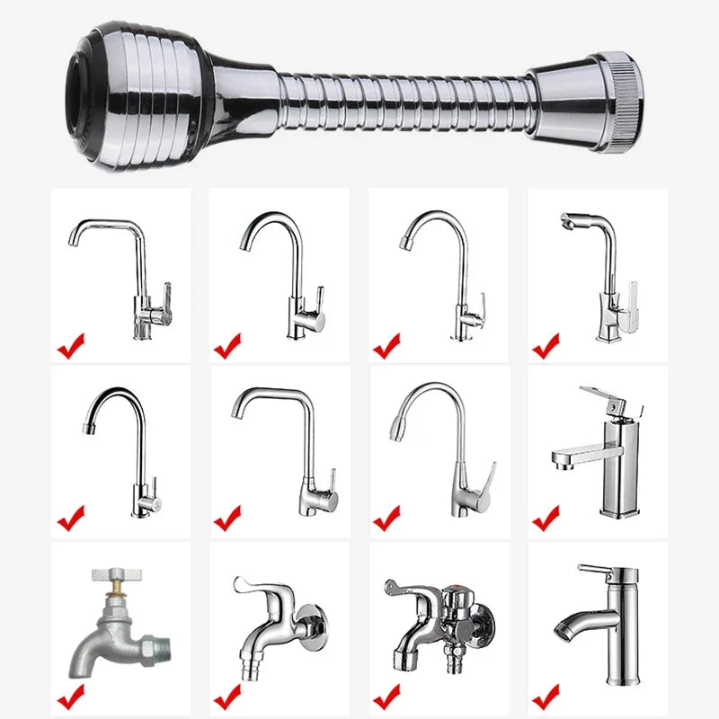 Extensor de Grifo Giratorio de Alta Presión, Burbujeador de 2 Modos para Cocina, Ahorro de Agua, Accesorios del Hogar, Gira 360 Grados