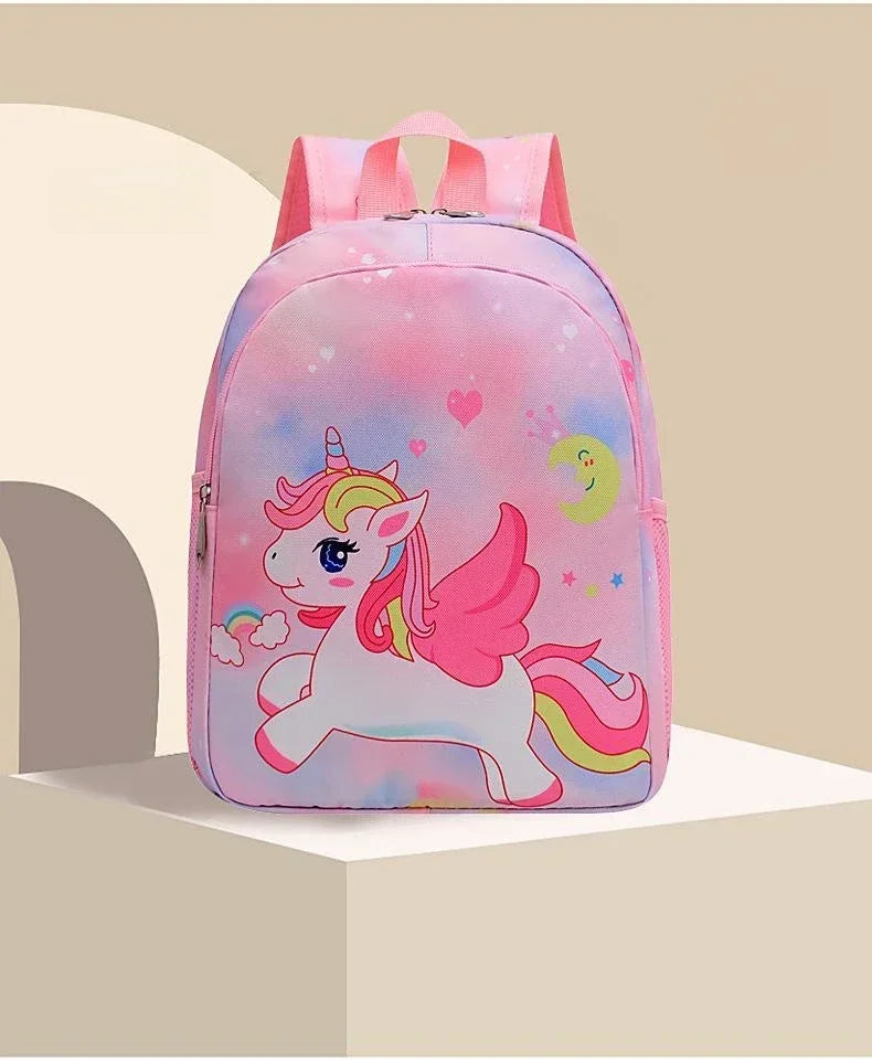Nueva mochila para niños, bonita mochila escolar con estampado de sirena y unicornio de dibujos animados, mochila escolar ligera para guardería