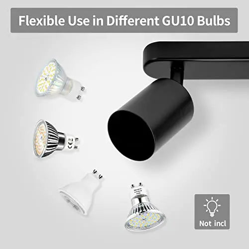Lámpara de techo, luz de pista LED para dormitorio, pasillo, tienda, lámpara superior, bombilla GU10, iluminación de repuesto, focos LED ajustables